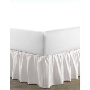 Laura Ashley Home Twin Size Solid White Ruffled Bedskirt